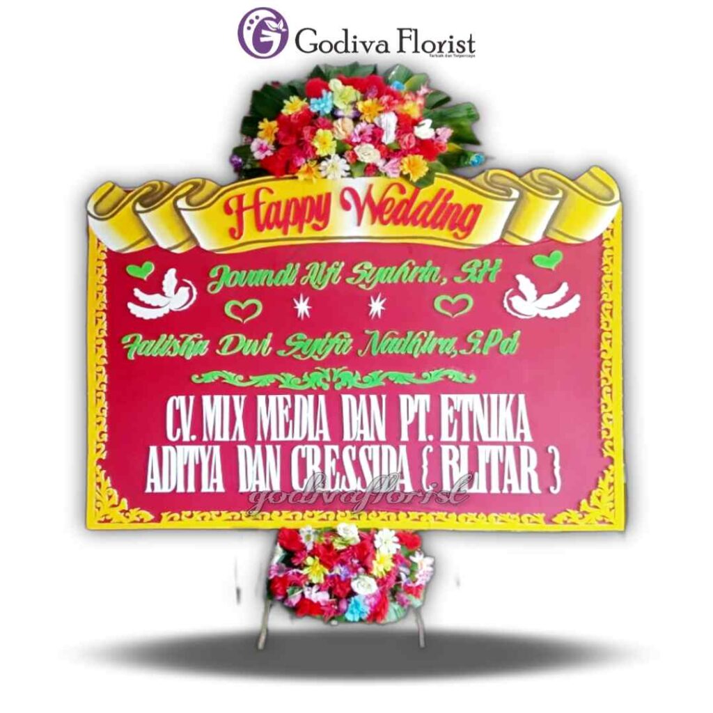 bunga papan wedding surabaya